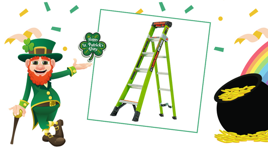 Celebrate St. Patrick's Day with Little Giant's HiViz Green Ladders!