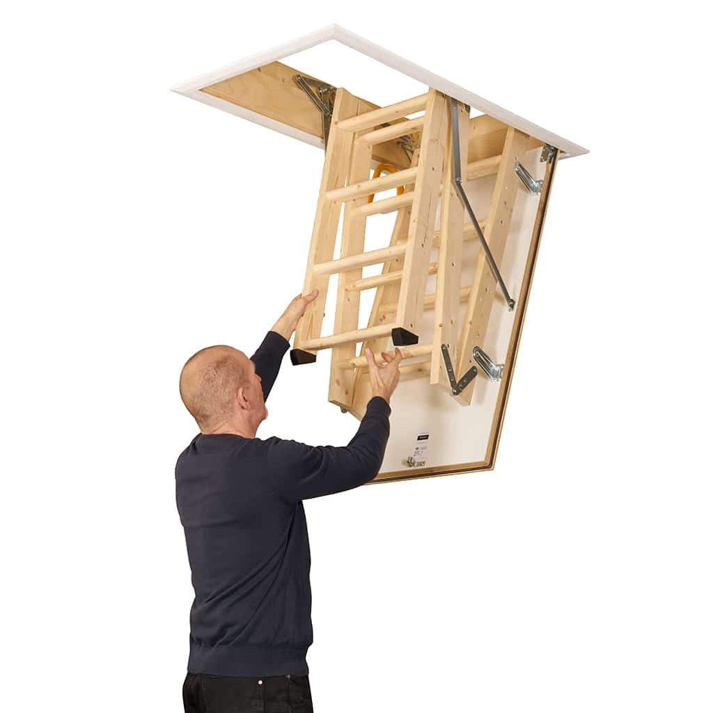 TB Davies ENVIROFOLD Wooden Loft Ladder