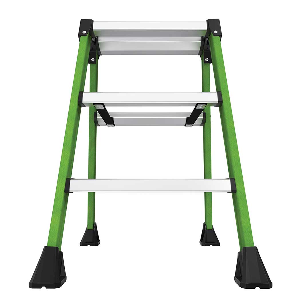 Little Giant SureStep in HiViz Green Fibreglass