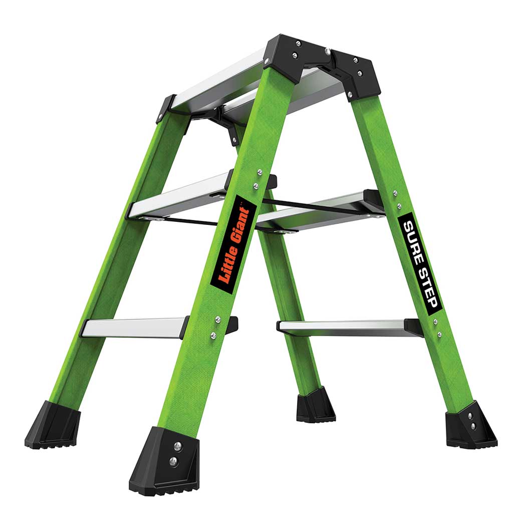 Little Giant SureStep in HiViz Green Fibreglass – Ladders-Online