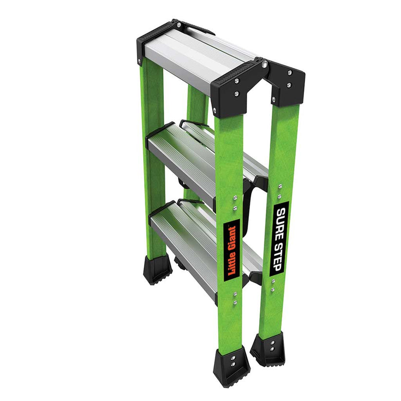 Little Giant SureStep in HiViz Green Fibreglass – Ladders-Online